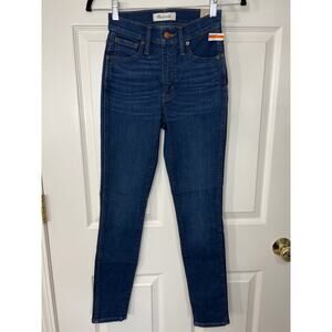 New Madewell Denim 10" High Rise Skinny Leg Jeans Dark Wash Capsule Normcore NWT